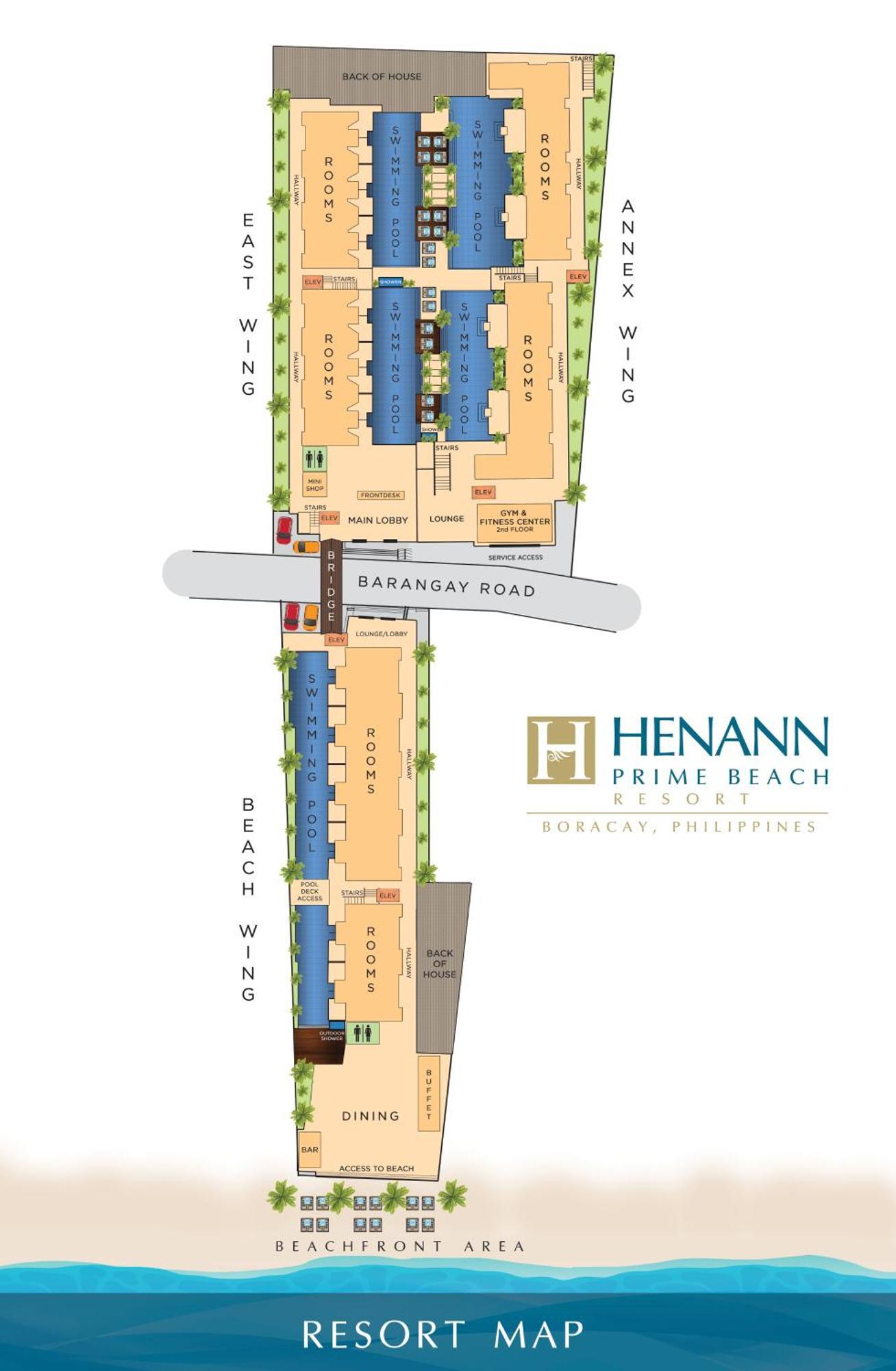 赫纳恩尊贵海滩度假酒店 Balabag  外观 照片 Site Plan
